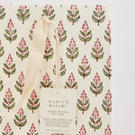 Hand Block Printed Gift Bags (Medium) - Blush - Chobham Flowers #