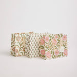 Hand Block Printed Gift Bags (Medium) - Blush - Chobham Flowers #