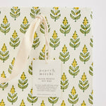 Hand Block Printed Gift Bags (Medium) - Sunshine - Chobham Flowers #