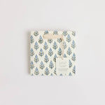 Hand Block Printed Gift Bags (Small) - Blue Stone - Chobham Flowers #