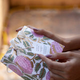 Hand Block Printed Gift Bags (Small) - Blush - Chobham Flowers #
