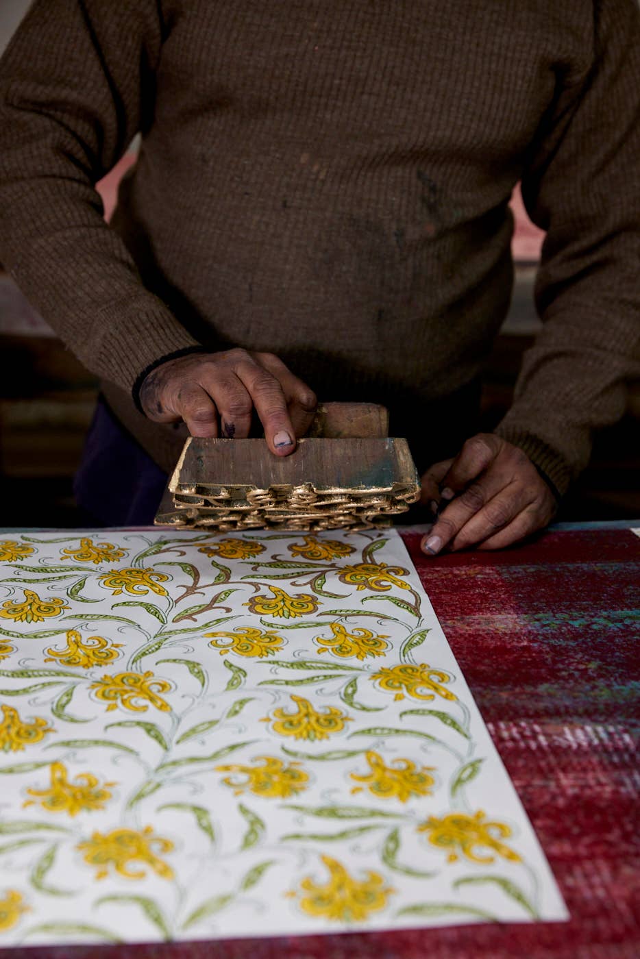Hand Block Printed Gift Bags (Small) - Sunshine - Chobham Flowers #