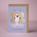 Ram Zodiac Birthday Card | Aries Star Sign | Astrology Cards - Chobham Flowers #