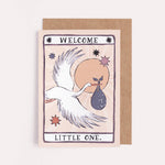 Stork New Baby Card | Gender Neutral Baby | Congratulations Cards - Chobham Flowers #